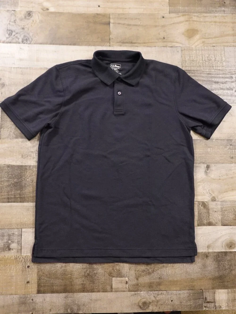 L.L. Bean Double L Polo Shirt Men’s Large Tall Black Short Sleeve Classic Cotton